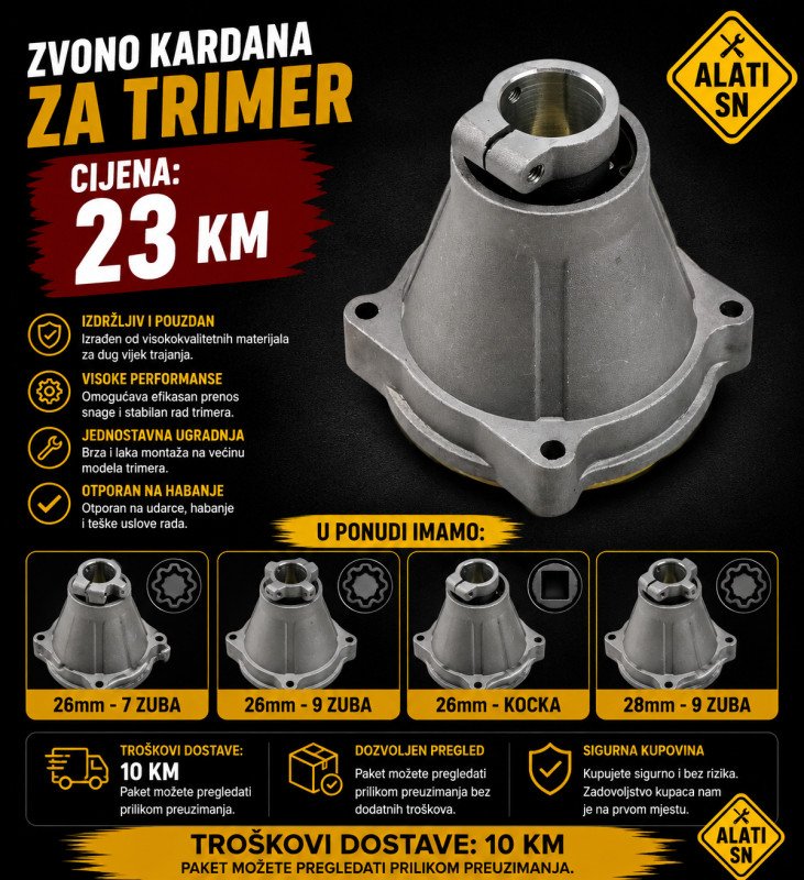 Zvono kardana za trimer