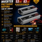 Inverteri - pretvarači napona 1500 W i 2000 W