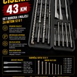 Set borera i majzli za beton 12 u 1