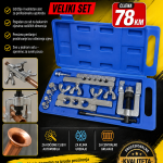 Set alata za pertlanje i proširivanje bakarnih cijevi (veliki set)