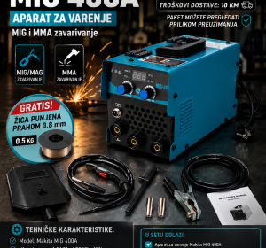 Aparat za varenje Makita MIG 400A - MIG i MMA zavarivanje