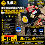 Profesionalna pumpa za pretakanje tečnosti 12 V
