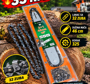 Dva lanca + vodilica za motornu pilu 46 cm