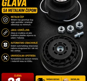 Automatska glava sa metalnim čepom