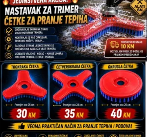 Četke za pranje tepiha - nastavci za trimer