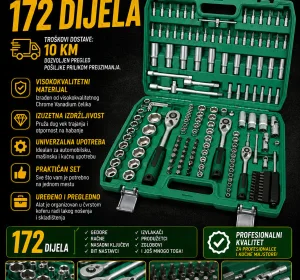 Set gedora 1/2 + 1/4, 4–32 mm, 172 dijela