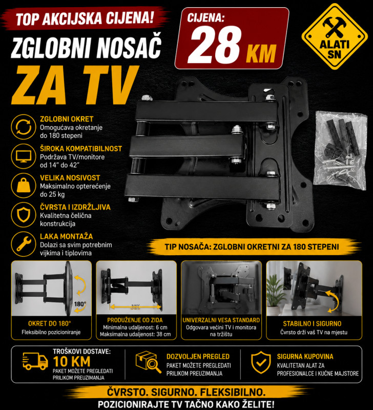 Zglobni nosač za TV