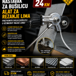 Nastavak za bušilicu - alat za rezanje lima