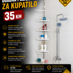 Ugaona polica za kupatilo