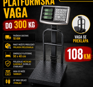 Digitalna platformska vaga do 300 kg sa ojačanjem