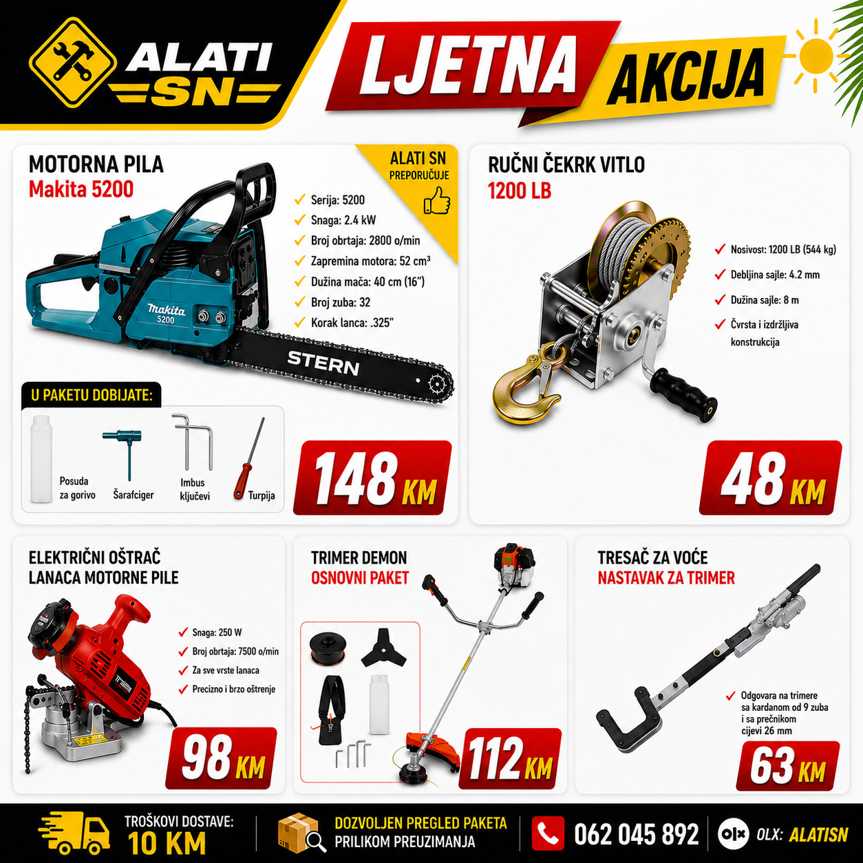 Ljetna akcija u ALATI SN - ponuda br 1