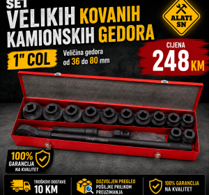 Set velikih kovanih kamionskih gedora 1" col