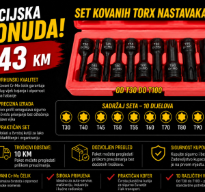 Set kovanih torx nastavaka