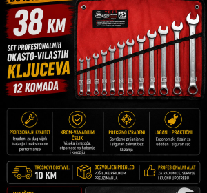 Set okasto-vilastih ključeva 8–24 mm (12 komada)