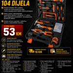 Profesionalni set alata 104 dijela