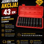 Set dubokih kovanih gedora 10 komada (10 do 24mm)
