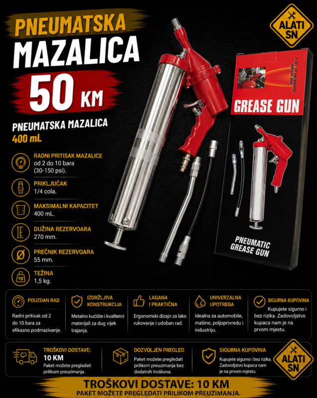 Pneumatska mazalica 400 mL