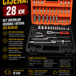 Srednje gedore i set bitova - 53 dijela