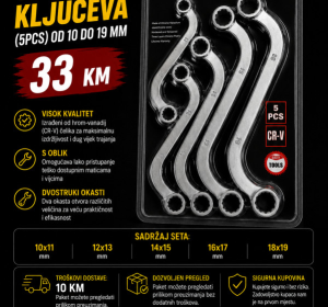 Set S okastih ključeva 10–19 mm (5 komada)