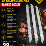 Inoksni listovi za recipročne pile za meso i kosti (3 komada)