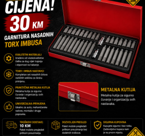 Garnitura nasadnih torx imbusa - 40 komada
