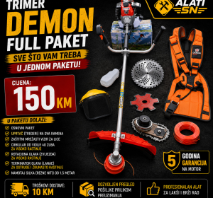 Trimer DEMON 5.2 ks - kombinacije + garancija