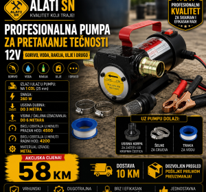 Profesionalna pumpa za pretakanje tečnosti 12 V