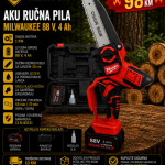Aku ručna pila Milwaukee 88 V, 4 Ah