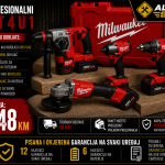 Aku set 4 u 1 Milwaukee + 4 baterije