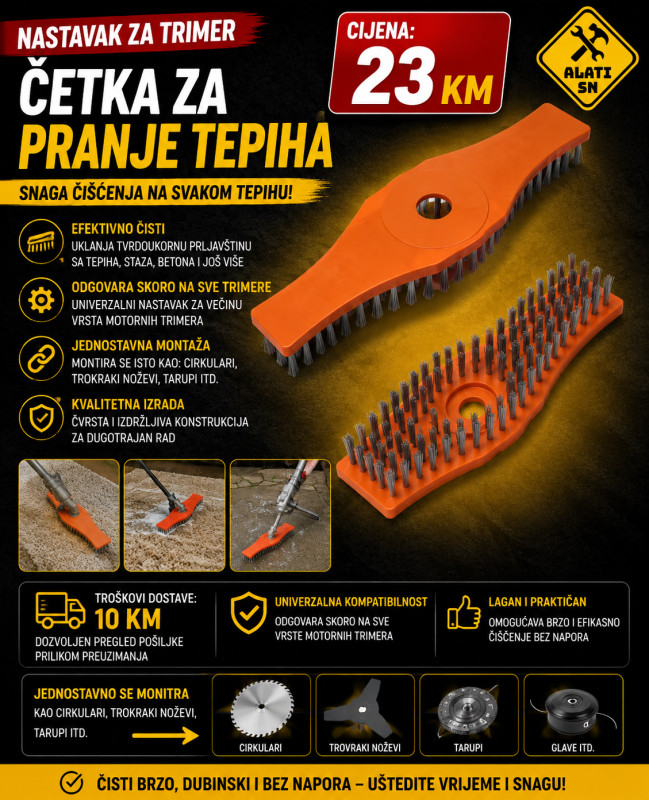 Nastavak za trimer - četka za pranje tepiha