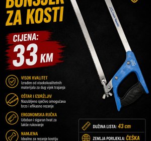 Ručna testera za kosti (bonsek)