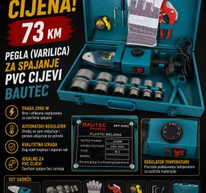Pegla - varilica za spajanje PVC cijevi (Bautec)