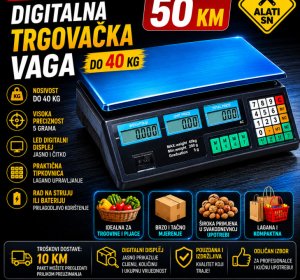 Digitalna trgovačka vaga do 40 kg