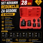 Šestodijelni set kovanih redukcija za gedore