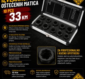 Izvlakači oštećenih matica - 10 komada