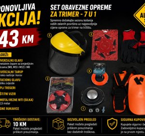 Set obavezne opreme za trimer 7 u 1