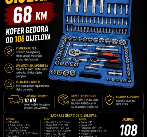 Kofer gedora od 108 dijelova