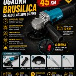 Ugaona brusilica sa regulacijom brzine - 900 W