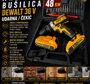 Aku bušilica DeWalt 36 V (udarna/čekić)