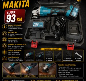 Aku brusilica Makita 48 V, 4 Ah