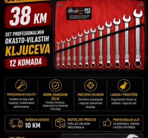 Set okasto-vilastih ključeva 8–24 mm (12 komada)
