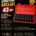 Set dubokih kovanih gedora 10 komada (10 do 24mm)