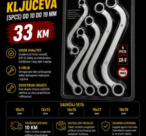 Set S okastih ključeva 10–19 mm (5 komada)