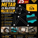 Univerzalni metar za majstore + PVC kopir