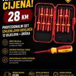 Profesionalni set izmjenljivih odvijača 12 komada + drška