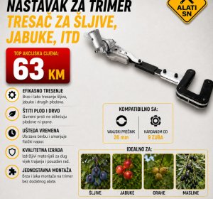 Nastavak za trimer - tresač za šljive, jabuke