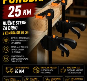 Stege za drvo 30 cm - 2 komada