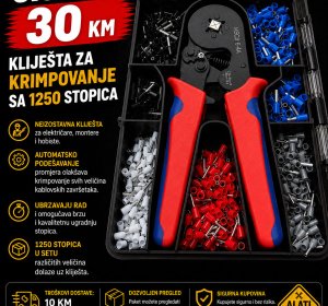 Kliješta za krimpovanje sa 1250 stopica