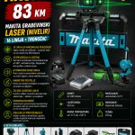 Makita građevinski laser nivelir 16 linija + tronožac