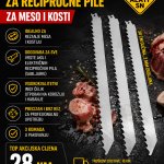 Inoksni listovi za recipročne pile za meso i kosti (3 komada)